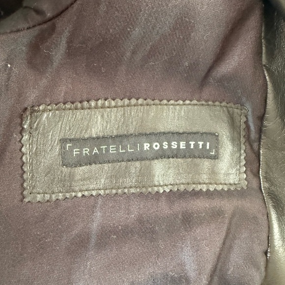 Fratelli Rossetti chocolate brown leather bomber jacket size S - Picture 10 of 12